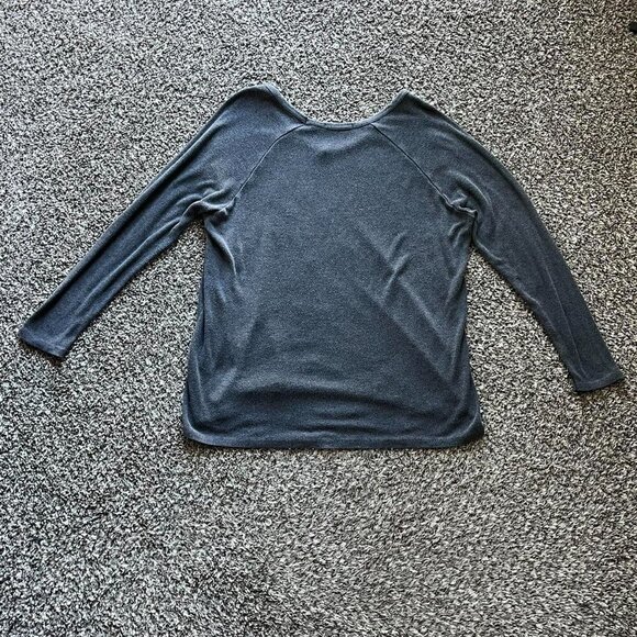 Brandy Melville Shirt Womens One Size/Medium Gray Long Sleeve Cotton Blend Top - Picture 5 of 8